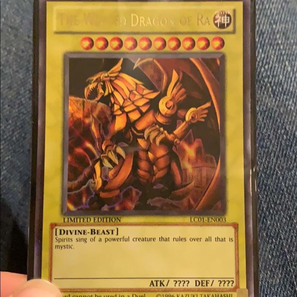 Yu gi oh card- The winged Dragon Of RA